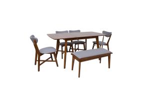 Söögilauakomplekt JESPER 4-tooli ja pingiga