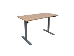 Töölaud ERGO LIGHT 1-mootoriga 120x60cm, hõbehall/tamm