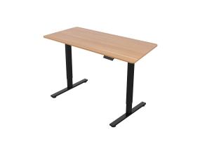 Töölaud ERGO FIT 1-motoriga 120x68xH71,5-116cm, tamm/must