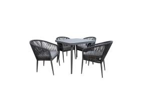 Aiamööblikomplekt ECCO laud ja 4 tooli 21177