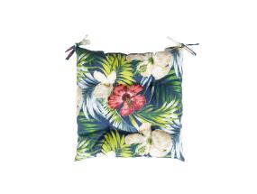 Toolikate SUMMER FLOWER 40x40x2,5cm, tume lillemuster, 100% polüester, kangas 472