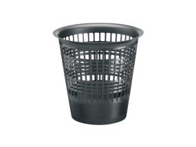 Paberikorv 10L võreline plastik must