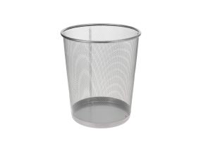 Paberikorv FORPUS 16L metallist hõbedane