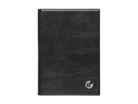 Raamatkalender Boss A5, NÄDAL vertikaal, spiraalköide, plastkaaned (MUST) 00039/40070