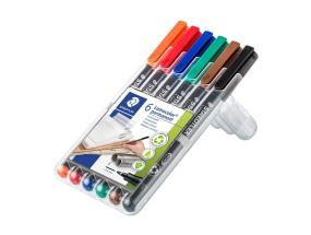 Permanentne marker OHP STAEDTLER Lumocolor 318 F 0,6mm 6 värvi komplekt