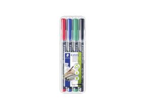 Permanentne marker OHP STAEDTLER Lumocolor 317M 1,0mm 4 värvi komplekt
