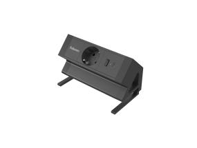 Pikendusjuhe  laadimisjaam lauale FELLOWES Desk 1-pesa, 1 x USB-A ja 1 x USB-C must