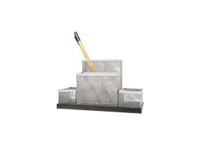 Pliiatsitopslauagarnituur metallist hõbedane FORPUS