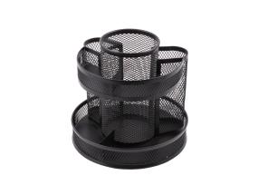 Pliiatsitopslauagarnituur ümmargune metallist must GRAND