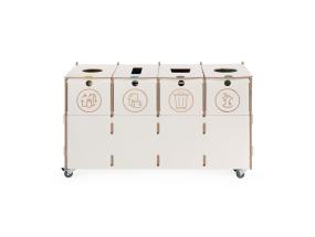 Prügikast 3x40L & 1x10L sorteerimisjaam SORTAIDER Container W4