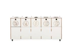 Prügikast 4x40L & 1x10L sorteerimisjaam SORTAIDER Container W5