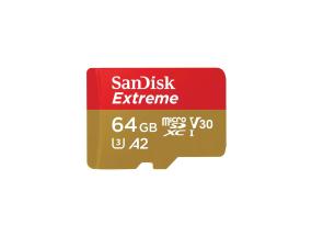 SANDISK Extreme, microSD, 64 GB - Mälukaart ja adapter