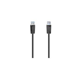Hama USB-A cable, 5 Gbit/s, 1,5 m, must - Kaabel