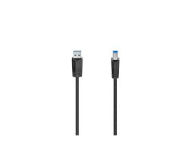 Hama USB-A / USB-B Cable, 5 Gbit/s, must - Kaabel