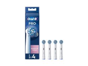 Braun Oral-B Sensitive Clean PRO, 4 tk, valge - Lisaharjad