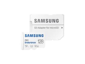 Samsung PRO Endurance, microSDXC + SD adapter, 128 GB, valge - Mälukaart