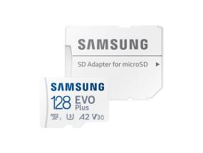 Samsung EVO Plus, microSDXC, 128 GB, valge - Mälukaart ja adapter