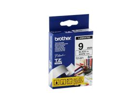 Lint must kiri valgel taustal 8m x 9mm Brother