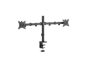Deltaco Dual Desk Mount, 13-32'', must - Monitori statiiv
