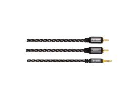 Avinity 2 RCA - 3,5mm, 1,5 m, must/hall - Audio kaabel