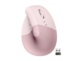 Logitech Lift Vertical Ergonomic Mouse, vaikne, roosa - Juhtmevaba optiline hiir