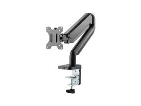 Deltaco Single Gas Spring, 17"-32", 8 kg, 1 monitor, must - Monitori lauakinnitus