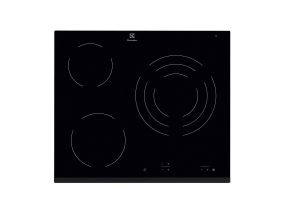 Electrolux, ширина 59 cм, без рамы, черный - Интегрируемая керамическая варочная панель