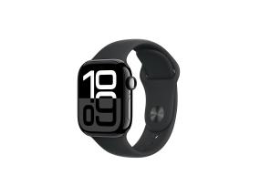 Apple Watch Series 10 GPS + Cellular, 42 mm, sport band, S/M, hõbe alumiinium / must - Nutikell