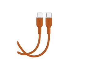 Puro Soft, USB-C / USB-C, 1,5 m, oranž - Kaabel