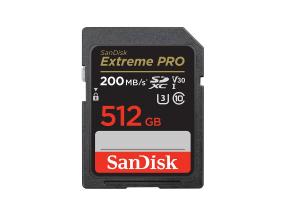 SanDisk Extreme Pro, UHS-I, SDXC, 512 GB, must - Mälukaart
