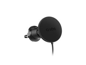 SBS 15W Car Holder, Magsafe, ventilaatorikinnitus, must - Juhtmevaba autolaadija