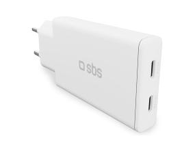 SBS Wall Charger, 2xUSB-C, 67 W, valge - Laadija