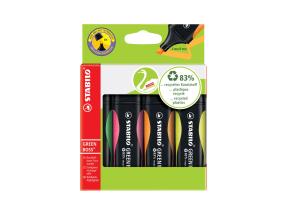 Tekstimarkerite komplekt STABILO Green Boss 4 värvi