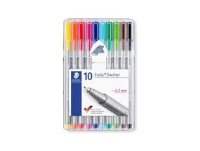 Tindipliiatsite komplekt STAEDTLER Triplus Fineliner 334 0,3mm 10 värvi