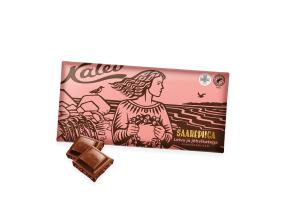 Piimašokolaad KALEV, Saarepiiga krõbeda leiva ja jõhvikatega 300g
