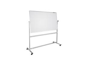 Valge tahvel ratastel kahepoolne  2x3 1800x1200mm valgevalge ümber telje pöörlev lakitud pinnakattega