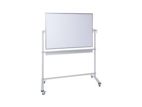 Valge tahvel ratastel 1800x1200mm kahepoolne ümber telje pöörlev lakitud pind DAHLE