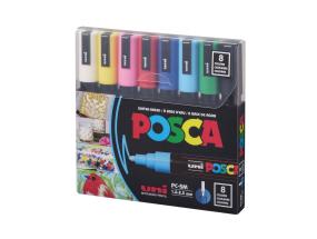 Värvimarker UNI Posca PC-5M 8 põhivärvi komplekt