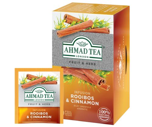 Taimetee AHMAD rooibos/kaneel 20tk ümbrikus