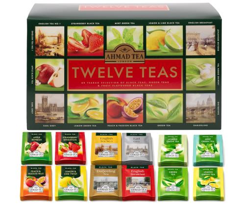 Tee AHMAD Tea Selection 12 maitset ümbrikus, kinkekomplekt