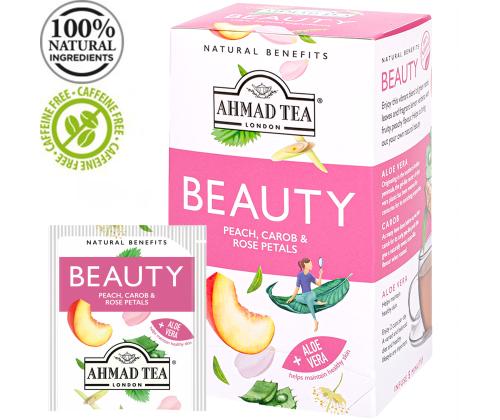 Taimetee AHMAD, Beauty virsiku-, jaani- ja roosi kroonlehed 20tk ümbrikus