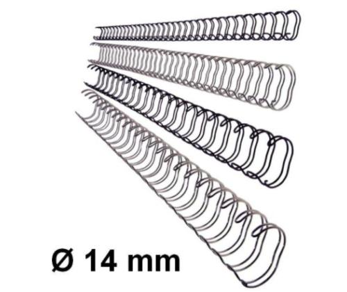 köitespiraal 14mm metall 3:1 augustus valge	