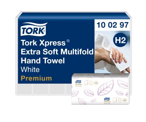 Lehträtik 2-kihiline TORK Xpress® Extra Soft Multifold Premium H2 21,2 x34cm 100 lehte (100297)