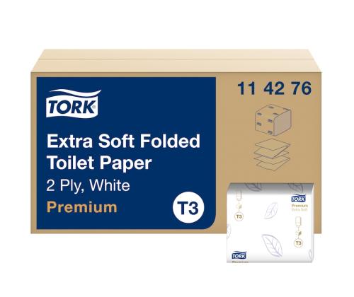 Tualettpaber TORK Extra Soft Premium T3 2-kihiline 19x11cm 252 lehte (114276)
