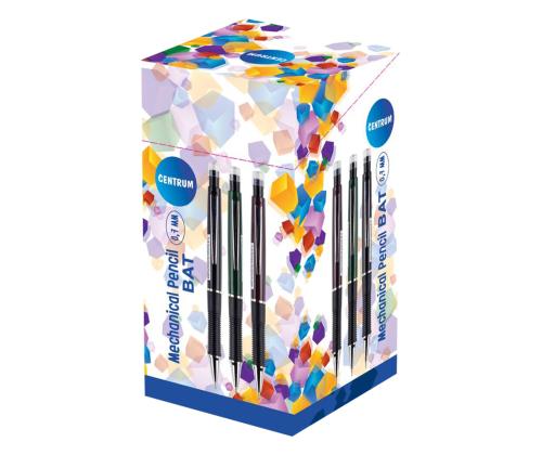 Mehaaniline harilik pliiats CENTRUM 0,7mm metallist taskuklambriga