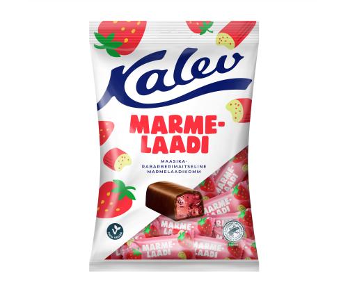 Marmelaadikomm KALEV maasika-rabarberimaitseline, 175g