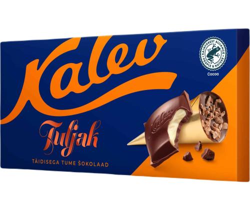 šokolaad KALEV, Tuljak tume šokolaad täidisega 105g