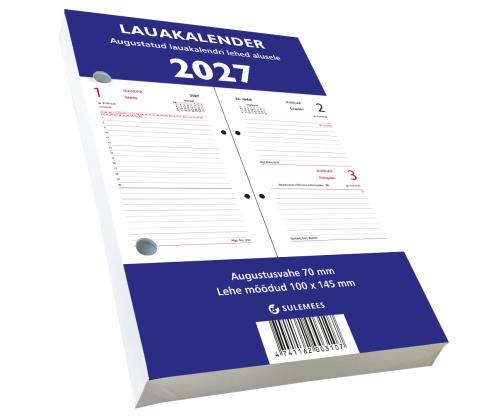 lauakalender Lauaplokk 145x105mm, augustusvahe 70mm