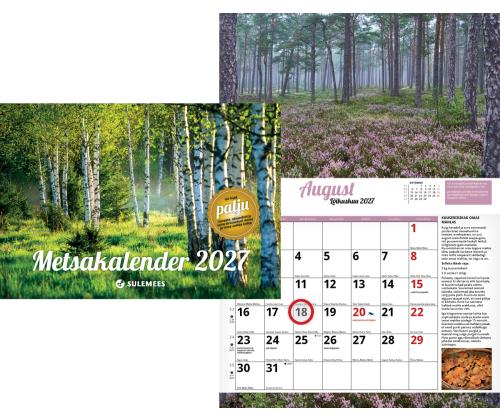 Seinakalender Metsakalender 297x420mm, klamberköide 00323