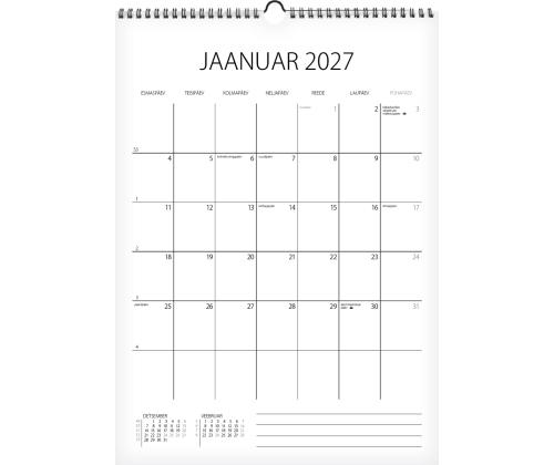 Seinakalender "Memokalender" 297x420 spiraalköide, riputusaasaga 00329